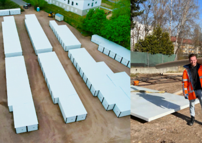 Levering containerpark in Berlijn Duitsland