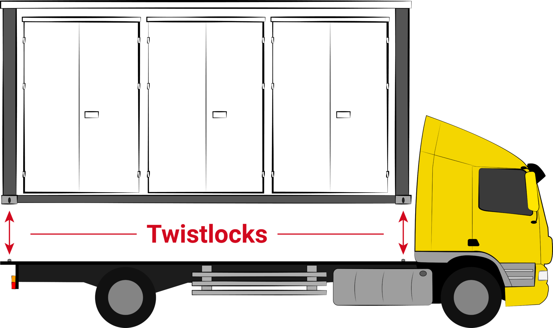 Movingcontainertwistlockred STREPPEL Moving container twistlock red